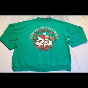 Vintage crewneck Christmas sweater Christmas bears